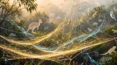 Scientists collected 49 spider webs in Australia; their DNA revealed 85 vertebrate species hiding nearby