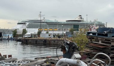 Why is this big cruise ship stuck in Vancouver?