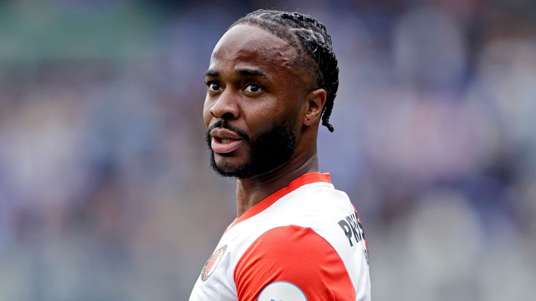 Raheem Sterling joined Feyenoord in February after terminating his Chelsea contract