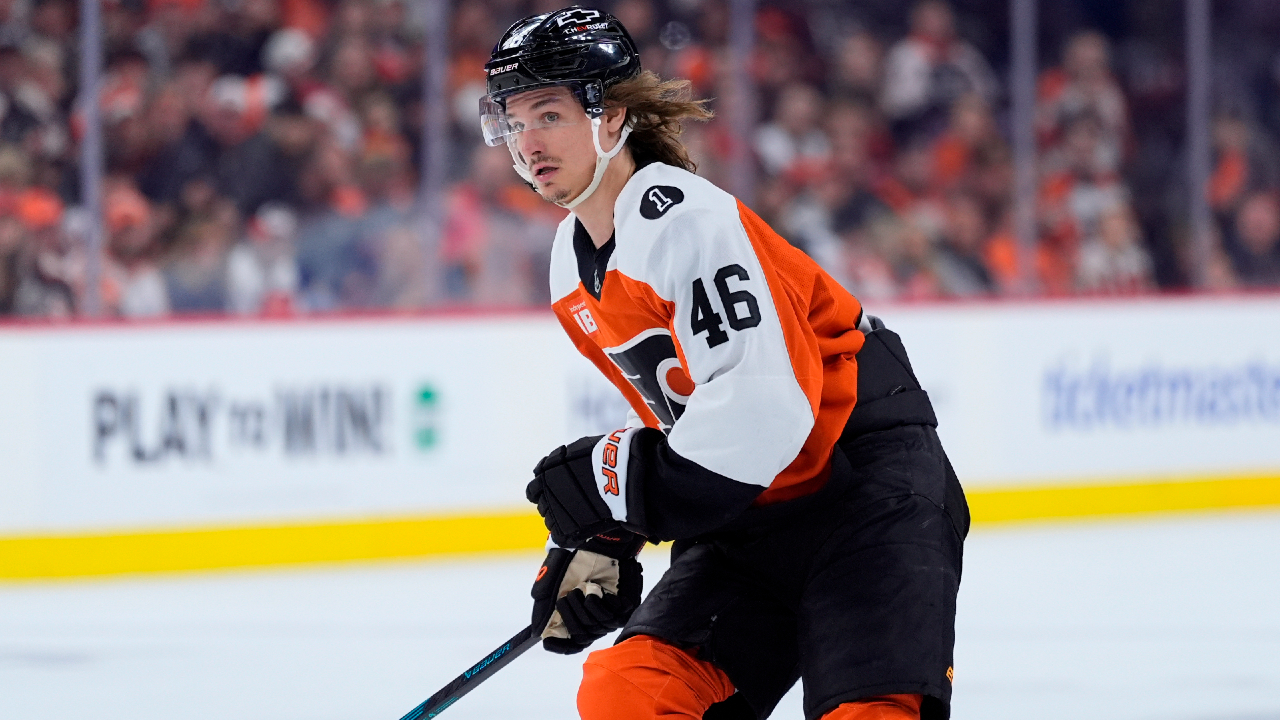Flyers' Trevor Zegras penalized for jersey infraction