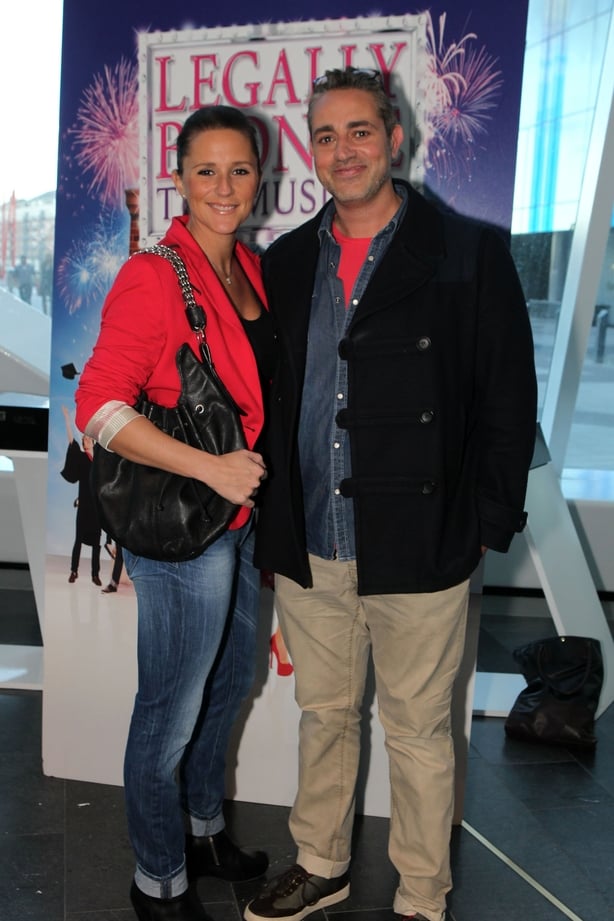 Tanja Evans and Baz Ashmawy at the opening night of Legally Blonde at the Bord Gáis Energy Theatre, Dublin on 10 April, 2012. Picture: Arthur Carron/Collins