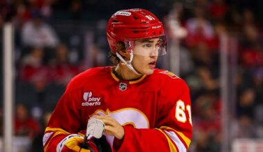 Aydar Suniev of the Calgary Flames
