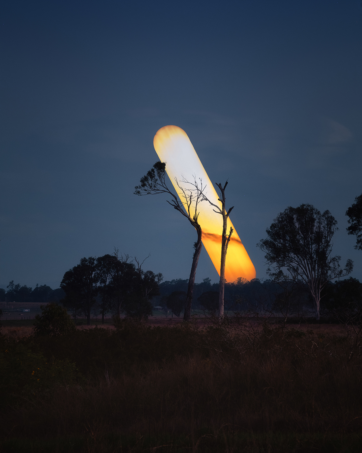 Moon trail captured during the 2026 Hunter's Moon by Taran Sohal, Brisbane, Australia, 26 October 2026 Equipment: Nikon D850 camera, Tamron 70-200mm f/2.8 lens, tripod 2x NISI ND filters Sirui Tripod Exposure : 10 minutes for Moon, 5 seconds for foreground Software: Photoshop