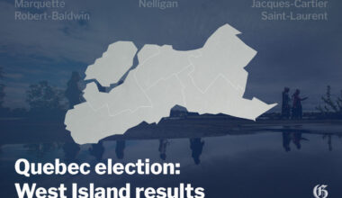 Election map of the West Island.