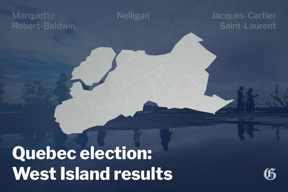 Election map of the West Island.