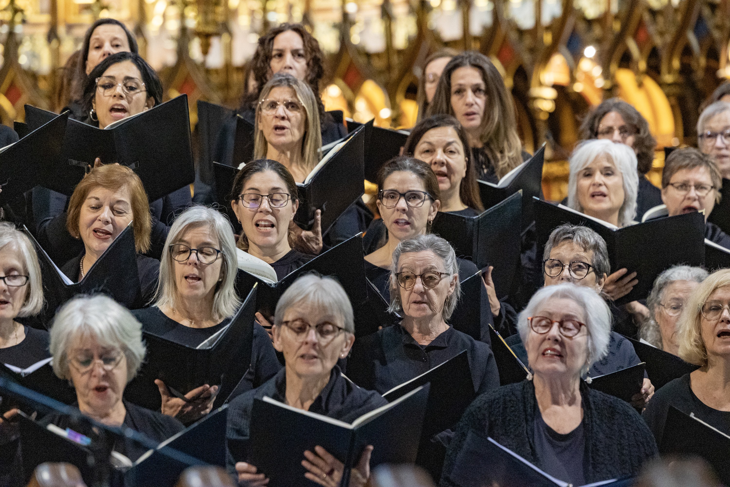 A choir sings in Montreal's Notre-Dame Basilica