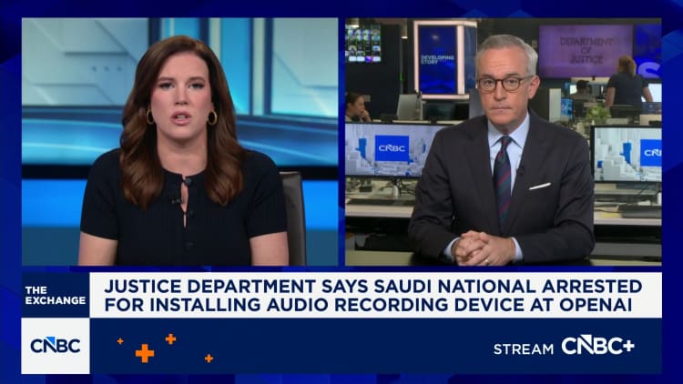 DOJ says Saudi national arrested for installing audio recording device at OpenAI
