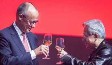 German chancellor urges businesses to embrace AI with Nvidia support