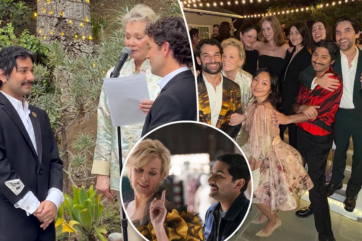 Jean Smart officiates 'Hacks' co-star Mark Indelicato’s wedding as cast reunites