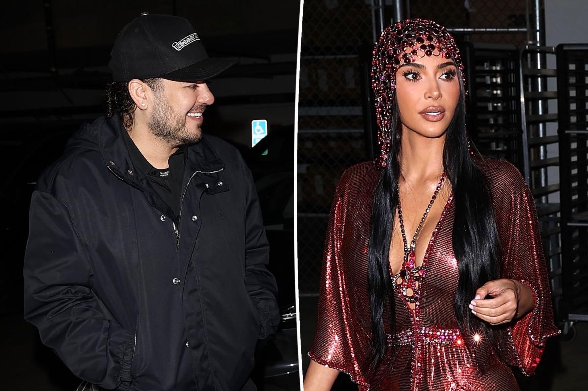 Rob Kardashian makes rare public appearance at sister Kim's birthday party