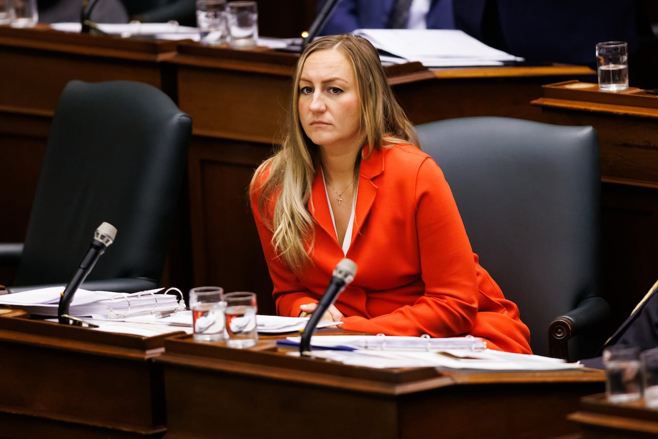 PC MPP Kinga Surma attends Question Period at Queen's Park in Toronto on Tuesday, May 13, 2025. THE CANADIAN PRESS/Cole Burston