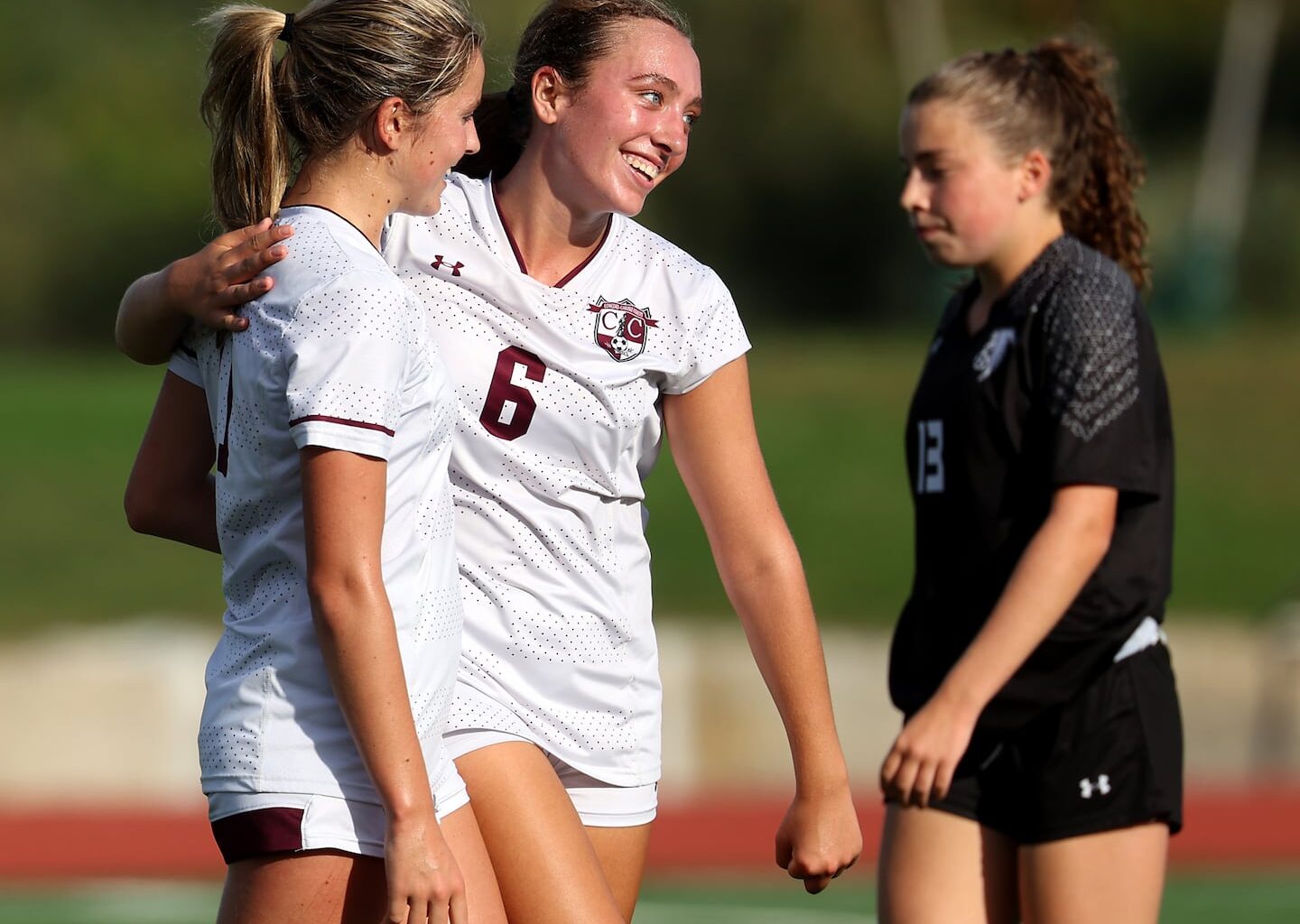 Camy Cox (center) and Concord-Carlisle rose to No. 2 in this week's Top 20 thanks to a 6-0-0 start.
