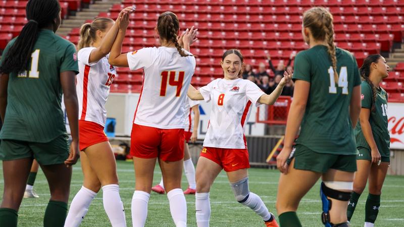 Djuranic scores twice as unbeaten Dinos rout Cougars