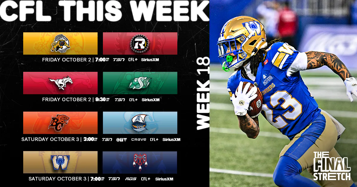 CFL Schedule Today October 3, 2026: BC Lions vs Toronto Argonauts