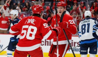 Kyle Connor has hand in all 3 goals in narrow win over Red Wings – Winnipeg Free Press