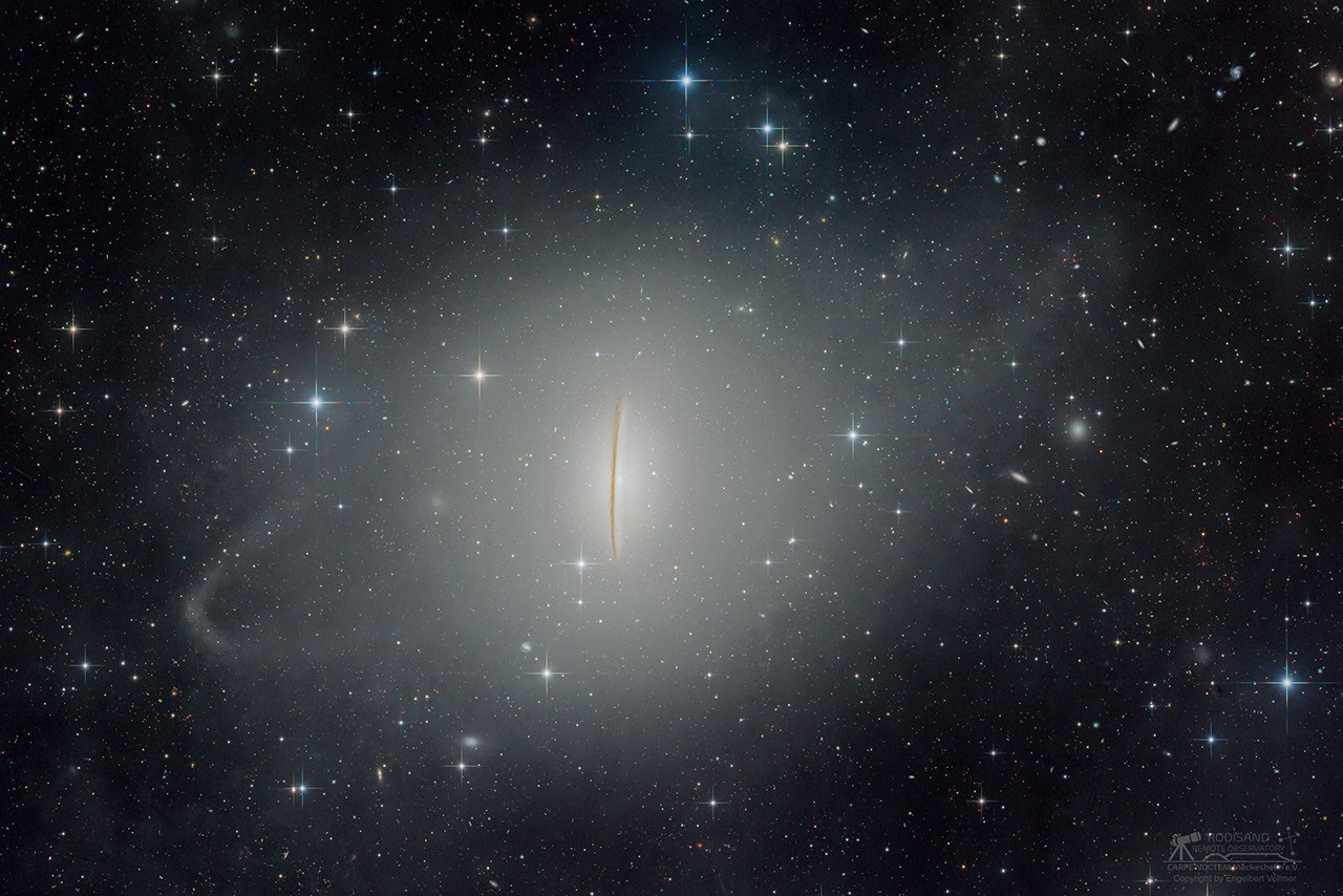 APOD: 2026 October 5 - M104: The Sombrero Galaxy's Tidal Streams