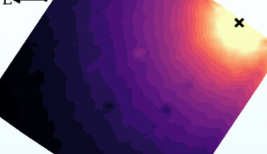 The spatial distribution of cyanogen around 3I/ATLAS. Image credit: Cochran et al., doi: 10.3847/PSJ/aea086.
