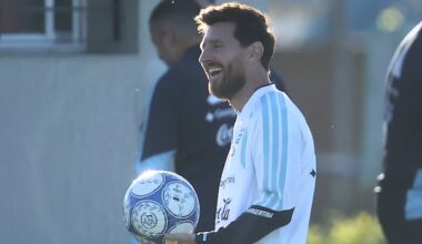Lionel Messi prepares for his final match for Argentina