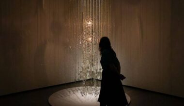 Is it an angel? An alien? This glimmering creature can be found in an Edmonton art gallery