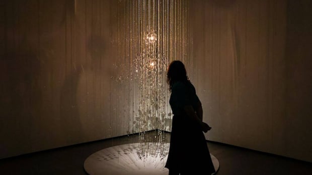 Is it an angel? An alien? This glimmering creature can be found in an Edmonton art gallery