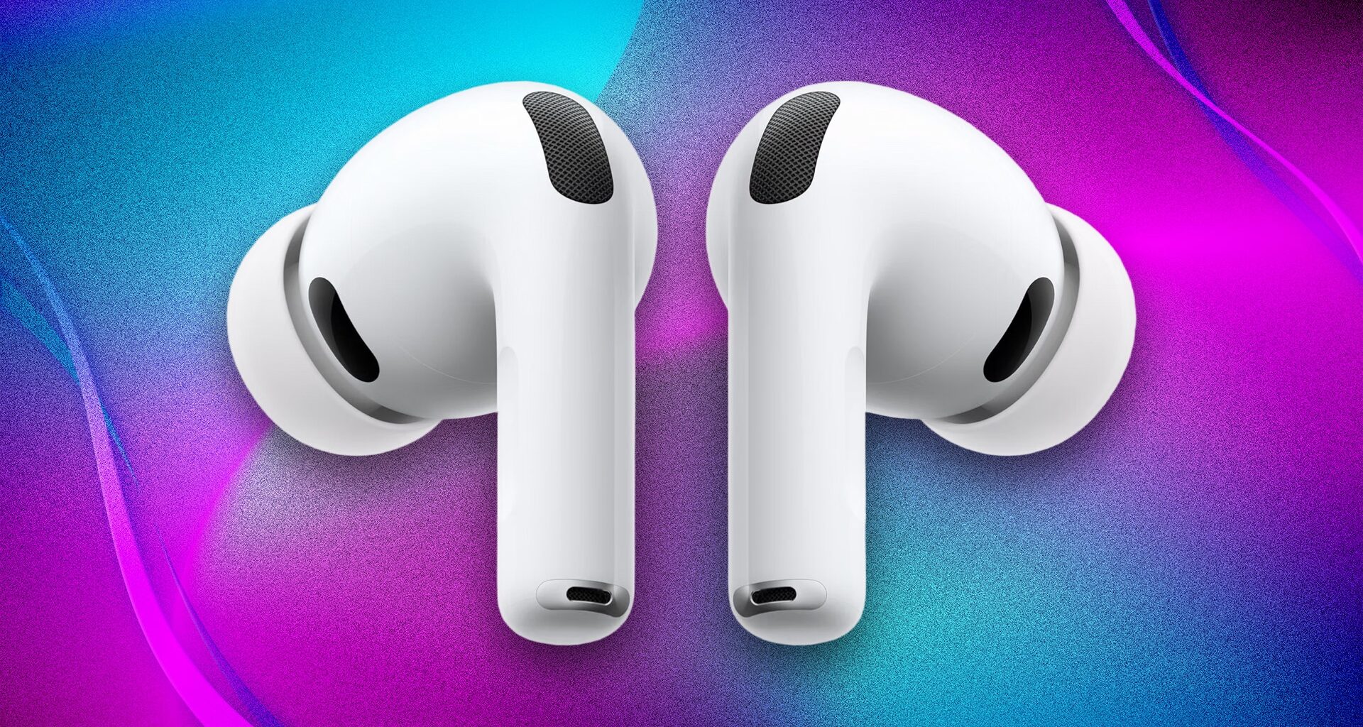 Apple AirPods Pro 3 on a purple background
