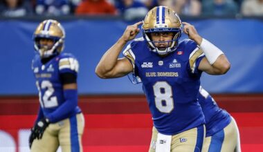 Collaros returns from head injury as Blue Bombers face Stampeders in crucial clash