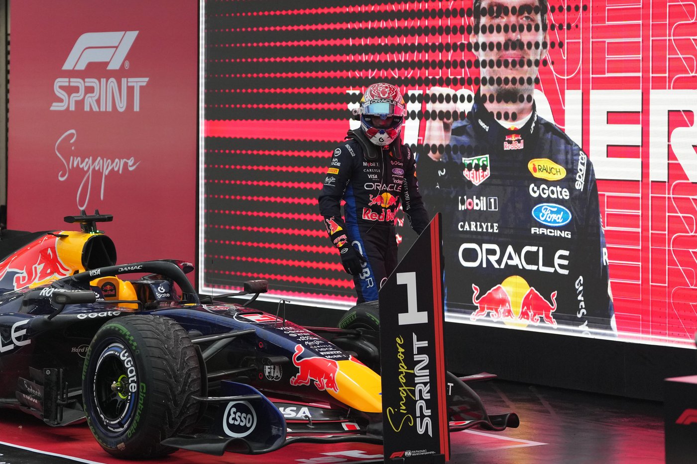 Verstappen does the double with pole and sprint race win at F1’s Singapore Grand Prix