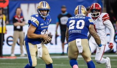 'Picture-perfect story' for QB Collaros as Bombers win 33-28 against Stampeders