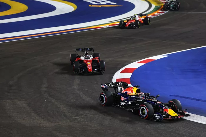 Charles Leclerc, Ferrari, Max Verstappen, Red Bull Racing