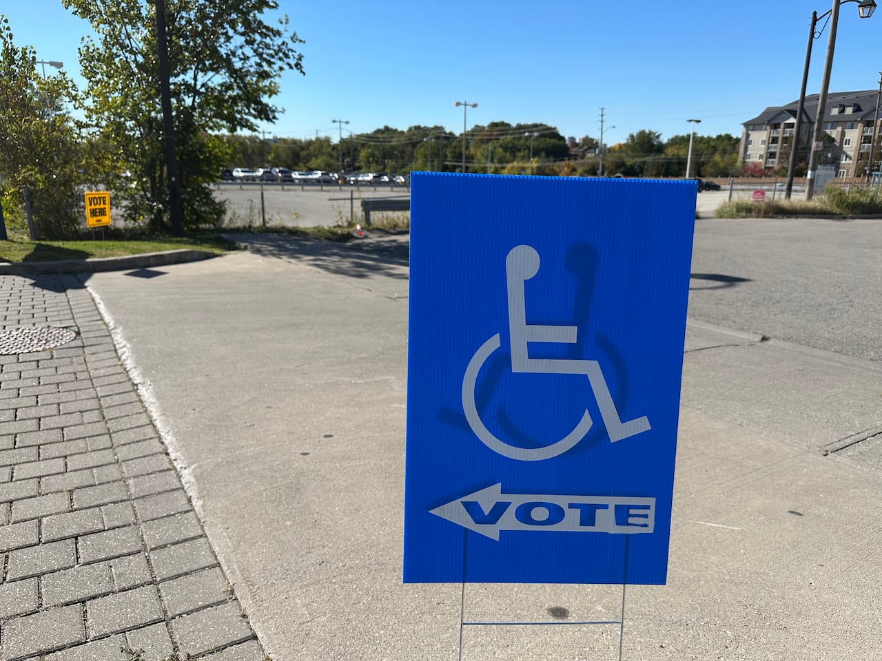 Accessible voting sign Toronto municipal election