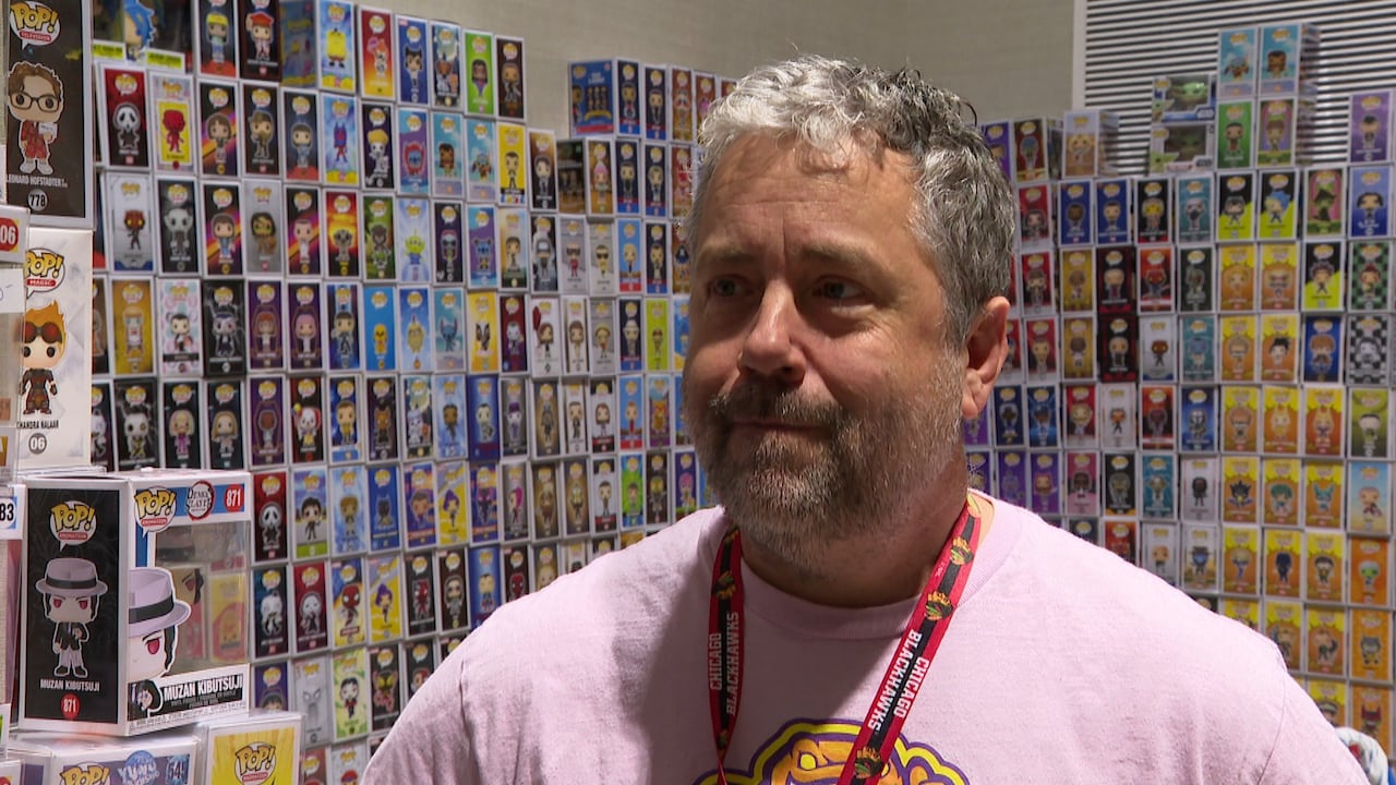 A man being interviewed.