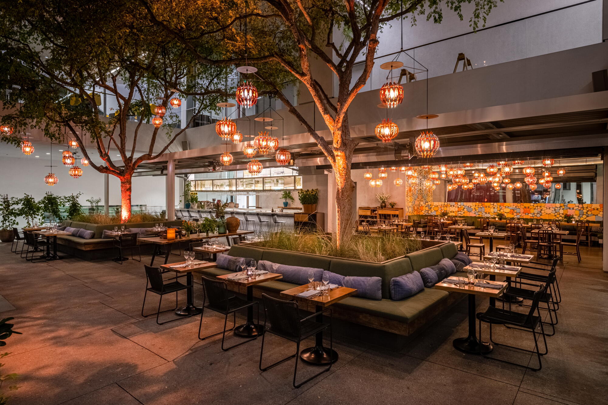 Lulu restaurant, which opens onto the Hammer Museum's courtyard.
