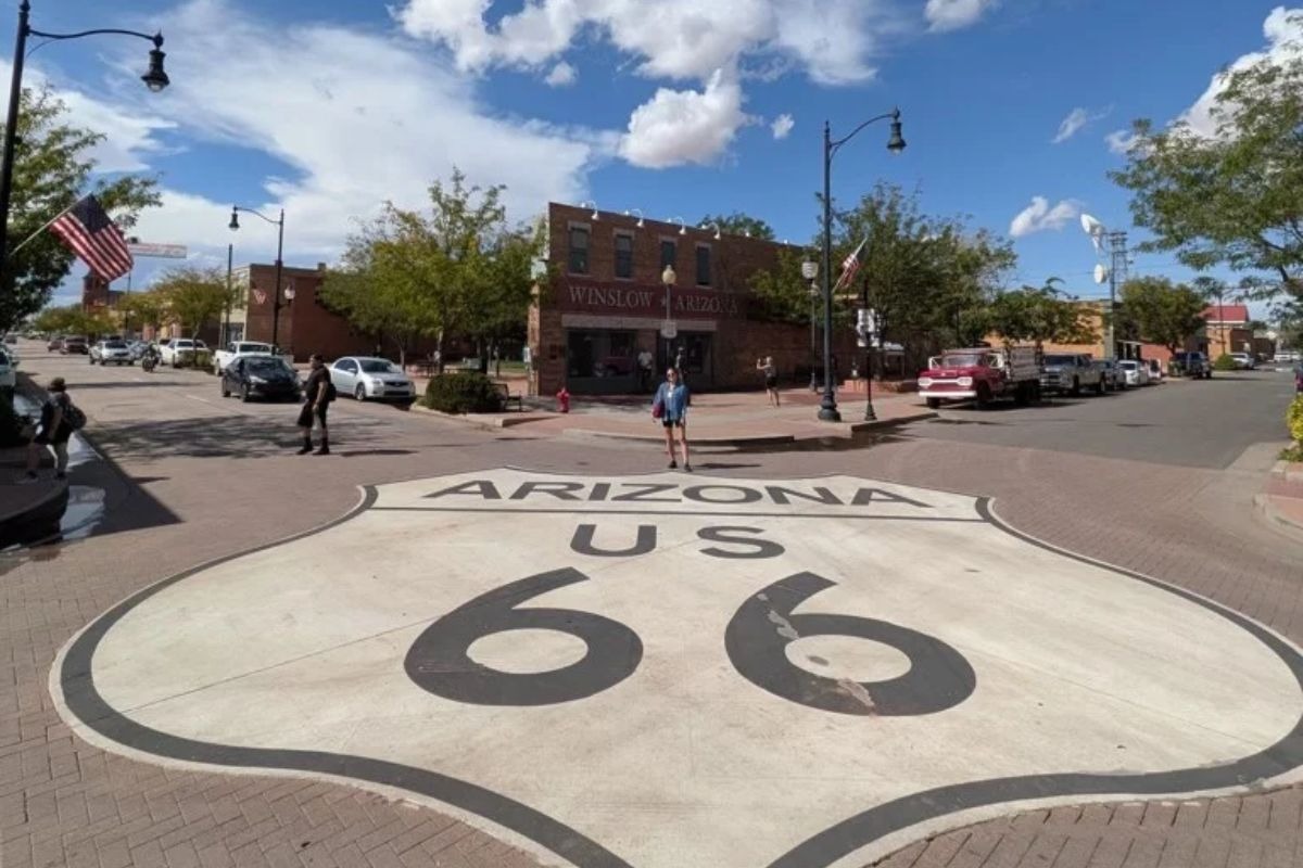 Route 66 symbol in Winslow (Pax Global Media)