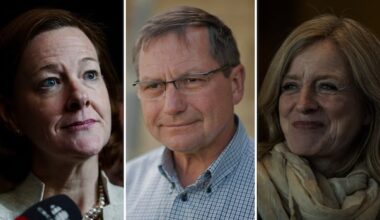 Uniting across political lines, former Alberta premiers urge ‘no’ vote on immigration questions