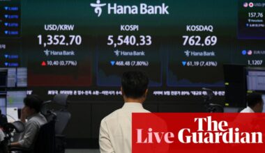 Tech stock sell-off intensifies as markets fret about AI; UK growth beats forecasts in August – business live | Business