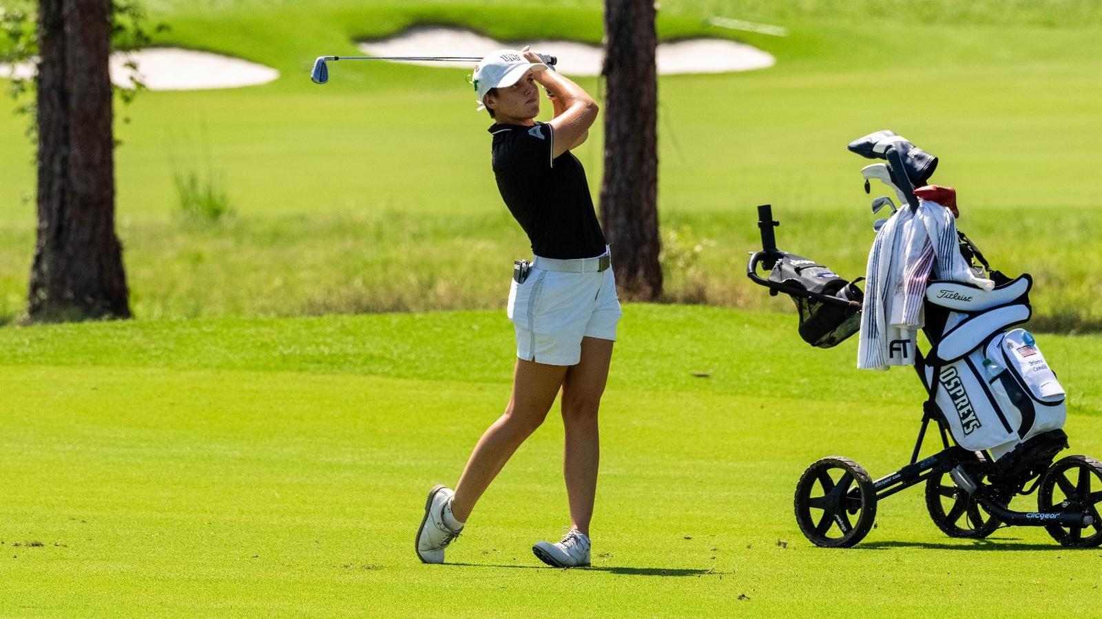 Castaldi, Mansbendel Lead Women's Golf Through Two Rounds At Route 66 Invitational Honoring Dale McNamara
