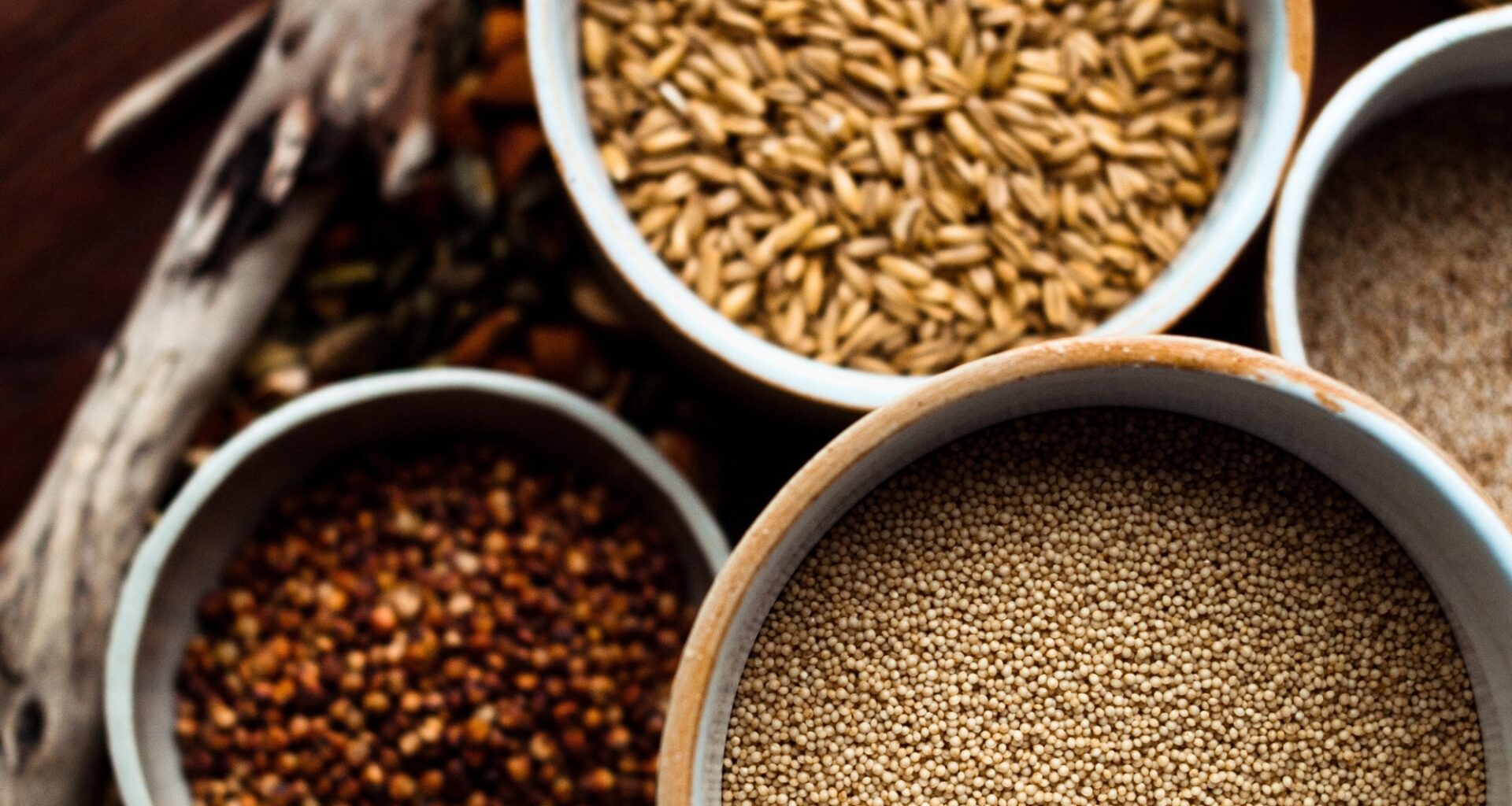 Bowls of different millets