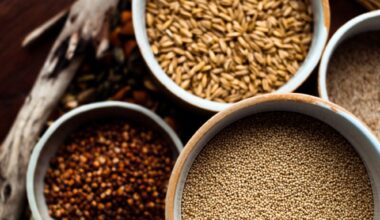Bowls of different millets