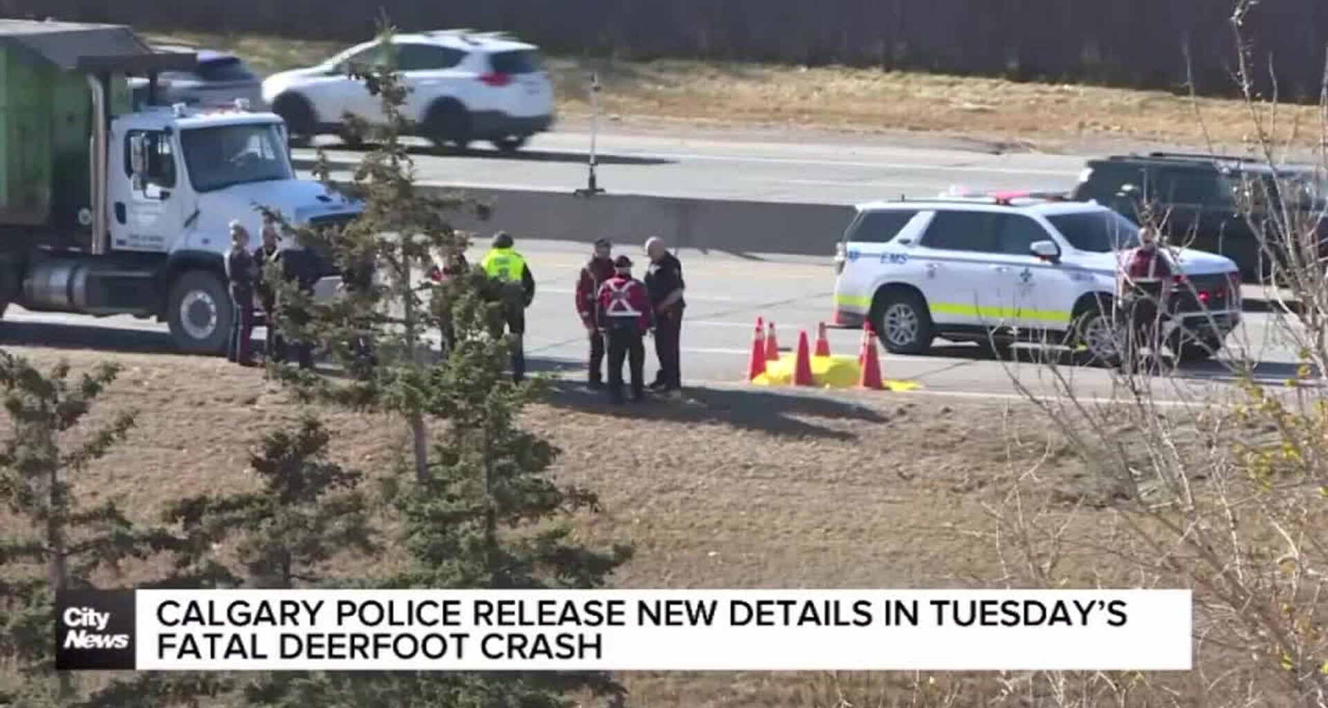70-year-old man struck and killed on Deerfoot Trail shoulder