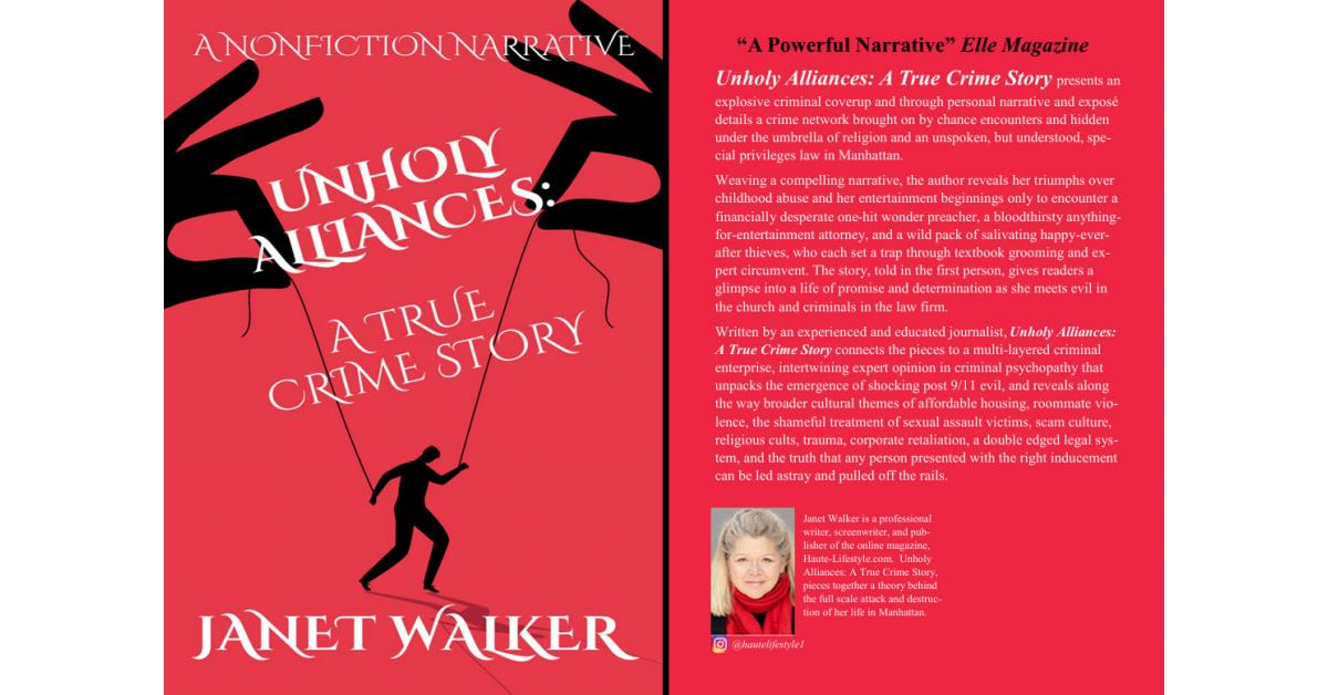 Janet Walker, in Commemoration of World Mental Health Day, Details Her Story in “Unholy Alliances: A True Crime Story”