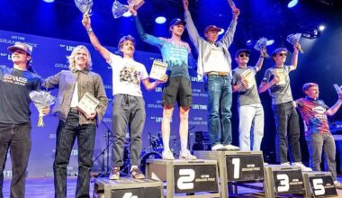 Oskar Stack-Michasiw on the 2026 Life Time Grand Prix overall under-23 podium