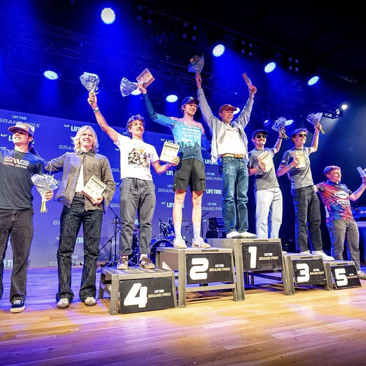 Oskar Stack-Michasiw on the 2026 Life Time Grand Prix overall under-23 podium