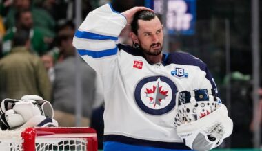 GM Cheveldayoff 'very comfortable' with deal Winnipeg Jets got for goalie Connor Hellebuyck