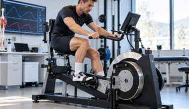 Man performing eccentric cycling on a specialized exercise machine. Imagen: TodoMountianBike