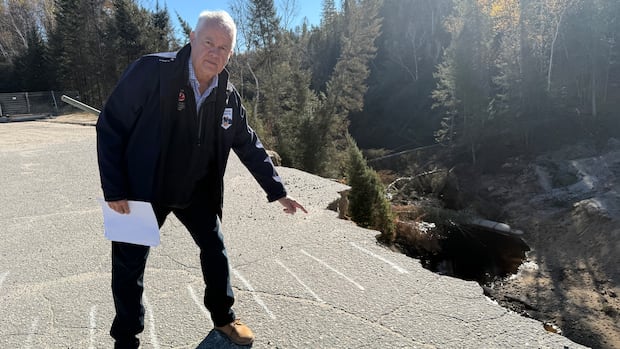 82 days later, no repairs started on washed-out road dividing small Quebec town
