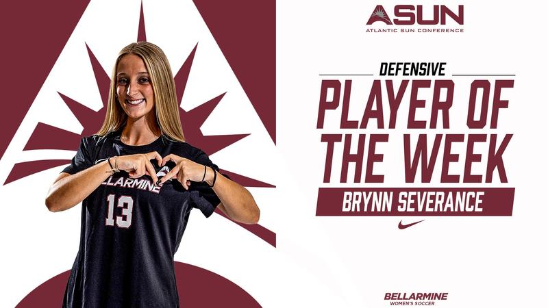 Women's soccer's Severance recognized as ASUN Defensive Player of Week