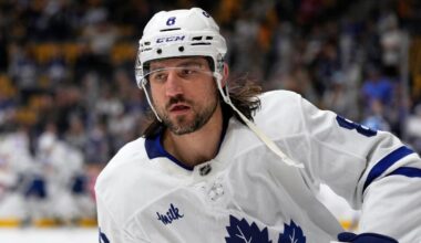 Maple Leafs' Chris Tanev takes part in team skate for first time since injury