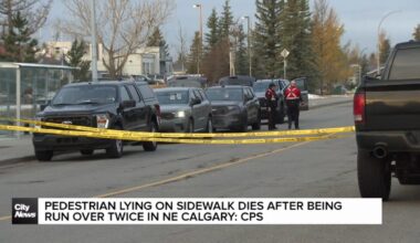 Pedestrian lying on sidewalk killed after being run over twice: Calgary police