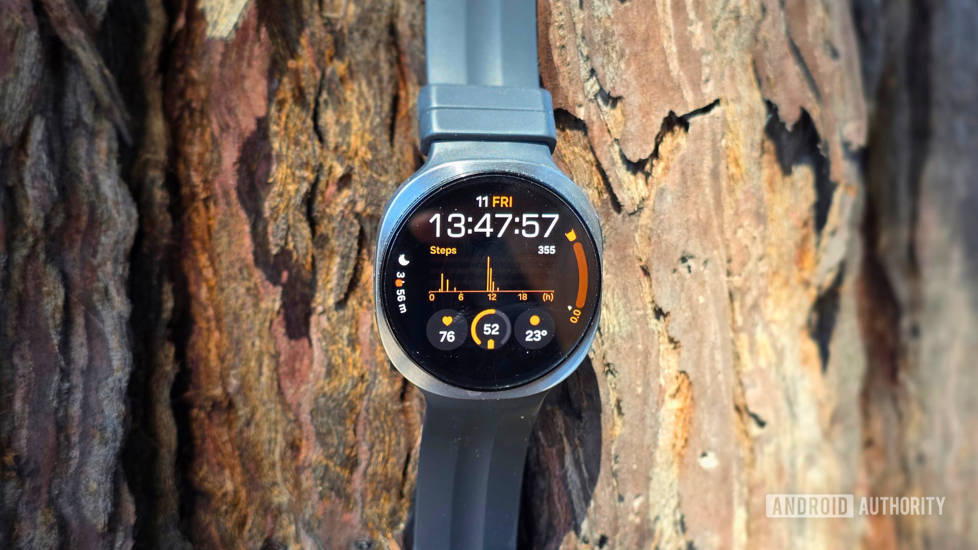 Samsung Galaxy Watch 9 review image showing the watchs display in close-up