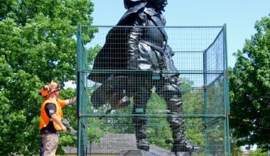 Stored Champlain statuary in Orillia vandalized, pieces cut with power tools